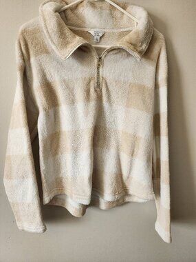 Crown & Ivy Intimates Plush Fleece Quarter Zip Pullover Size S